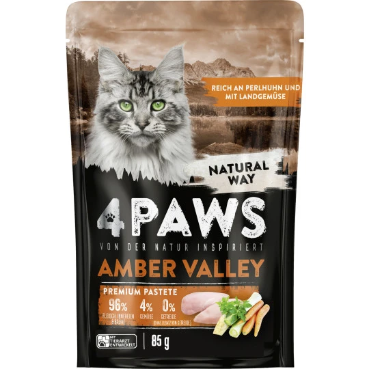 Paws Amber Valley Perlhuhn & Landgemüse 85G 3 Paws Amber Valley Perlhuhn & Landgemüse 85G