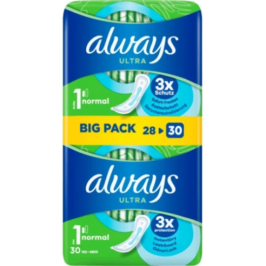 Always® Ultra Normal Damenbinden 30ST 3 Always® Ultra Normal Damenbinden 30ST