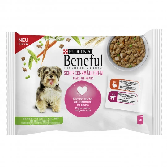 Purina Beneful Schleckermäulchen Lamm & Truthahn 4x 100G 3 Purina Beneful Schleckermäulchen Lamm & Truthahn 4x 100G