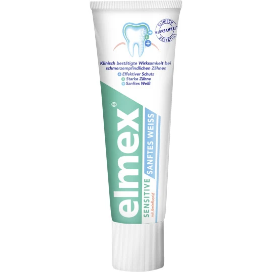 Elmex Zahnpasta Sensitive Sanftes Weiss 75ML 3 Elmex Zahnpasta Sensitive Sanftes Weiss 75ML