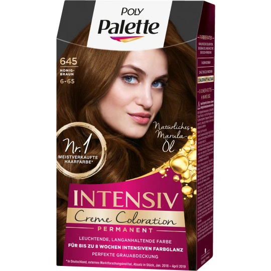 Poly Palette Intensiv Creme Coloration 645/6-65 Honigbraun 115ML 3 Poly Palette Intensiv Creme Coloration 645/6-65 Honigbraun 115ML